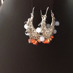 Boho Fashion Earrings, silver tone mixed metals fashion jewelry. **FINAL PRICE**